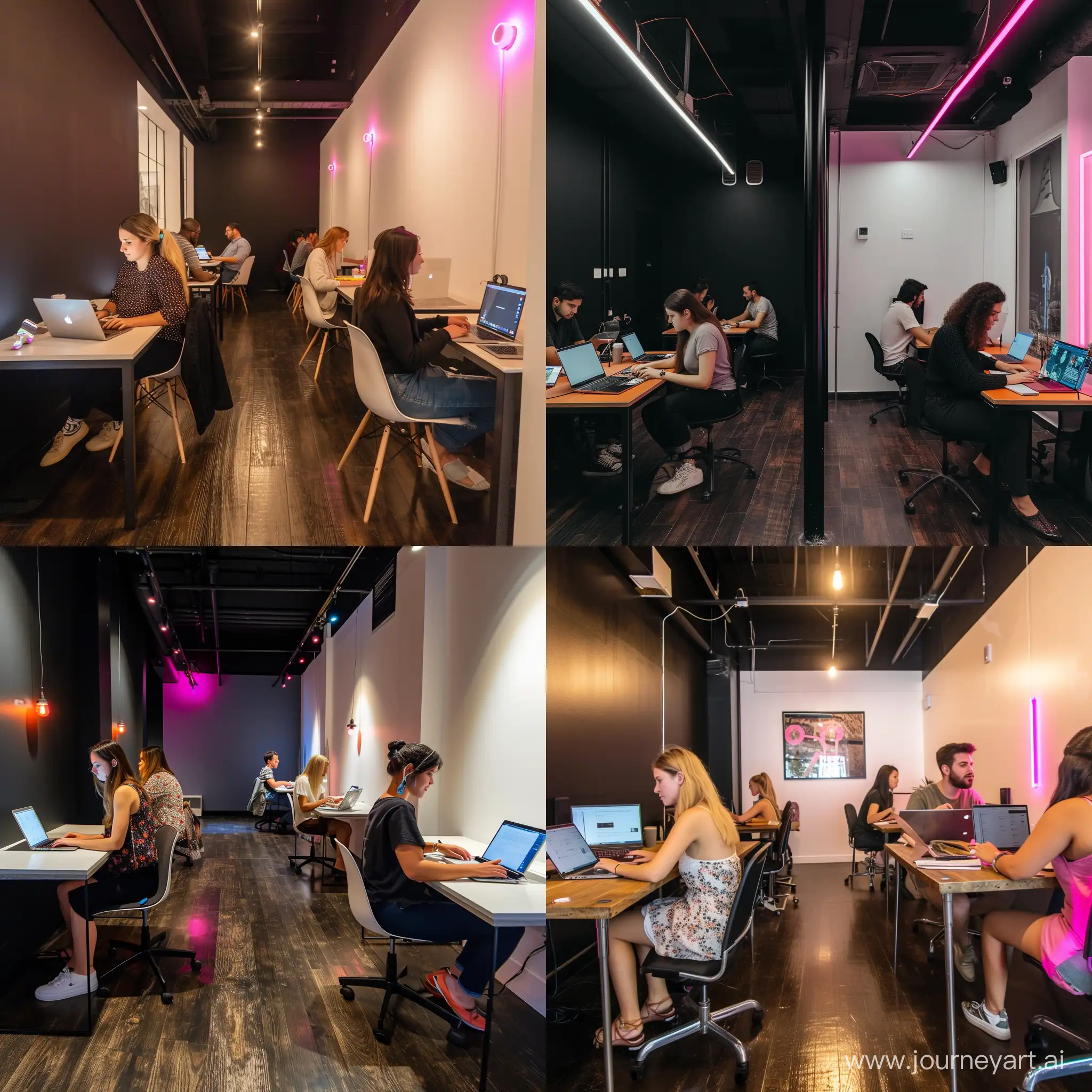Freelancers-Coworking-in-Contemporary-Office-Space-with-Gender-Diversity