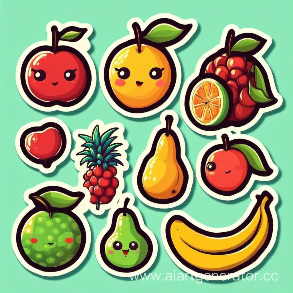 Vibrant-Fruit-Sticker-Designs-A-Splash-of-Color-for-Healthy-Delights