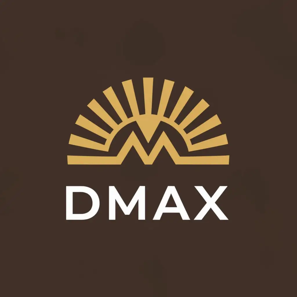 a logo design,with the text "dmax", main symbol:solar with dmax letter,Moderate,clear background