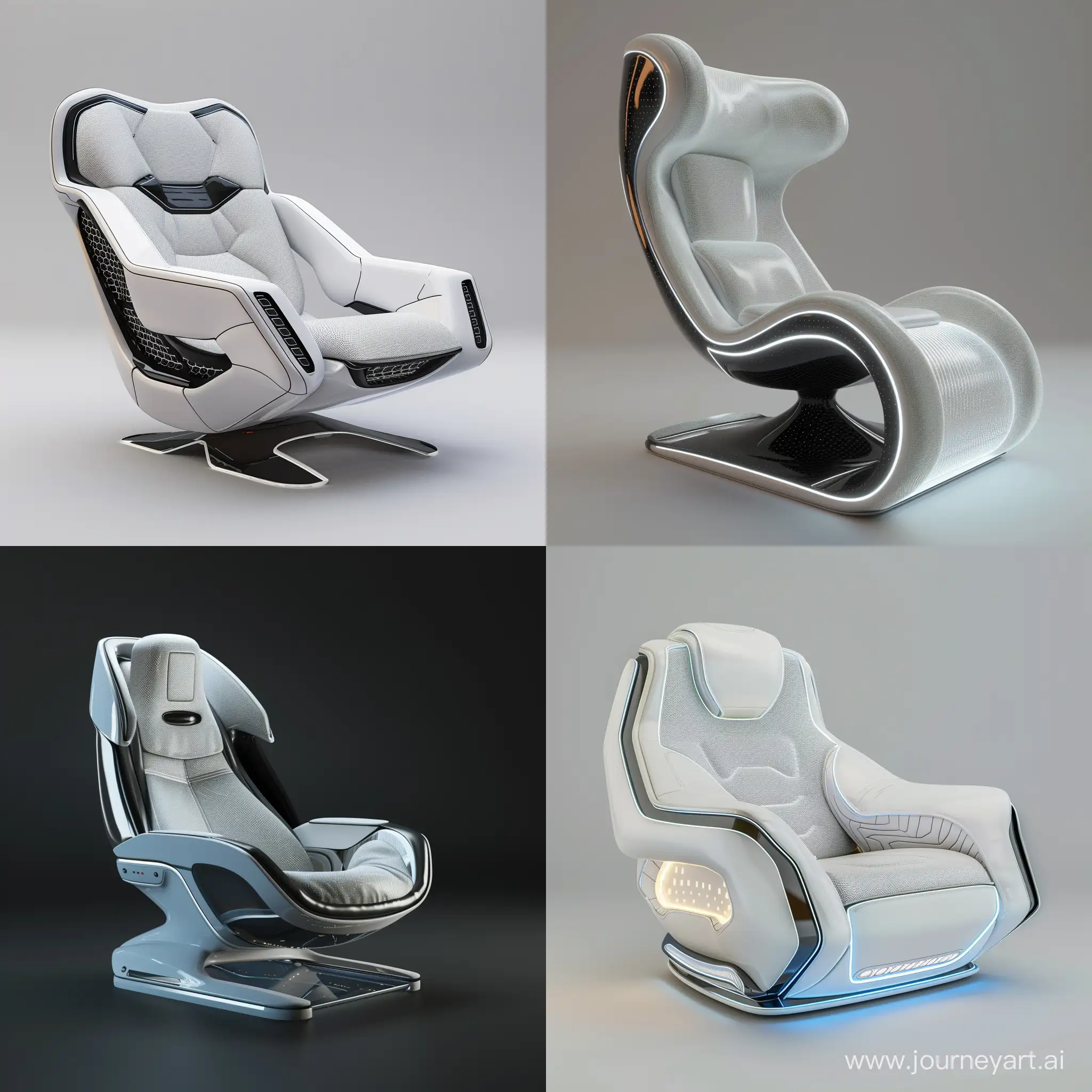 Futuristic armchair, world of high tech, octane render