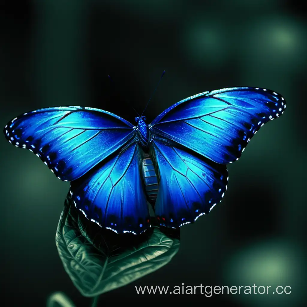 Graceful-Blue-Butterfly-Resting-on-Vibrant-Blossom