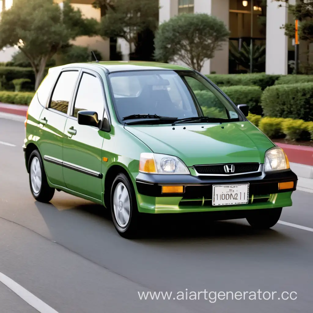 Vintage-First-Generation-Honda-Fit-Parked-in-Urban-Setting