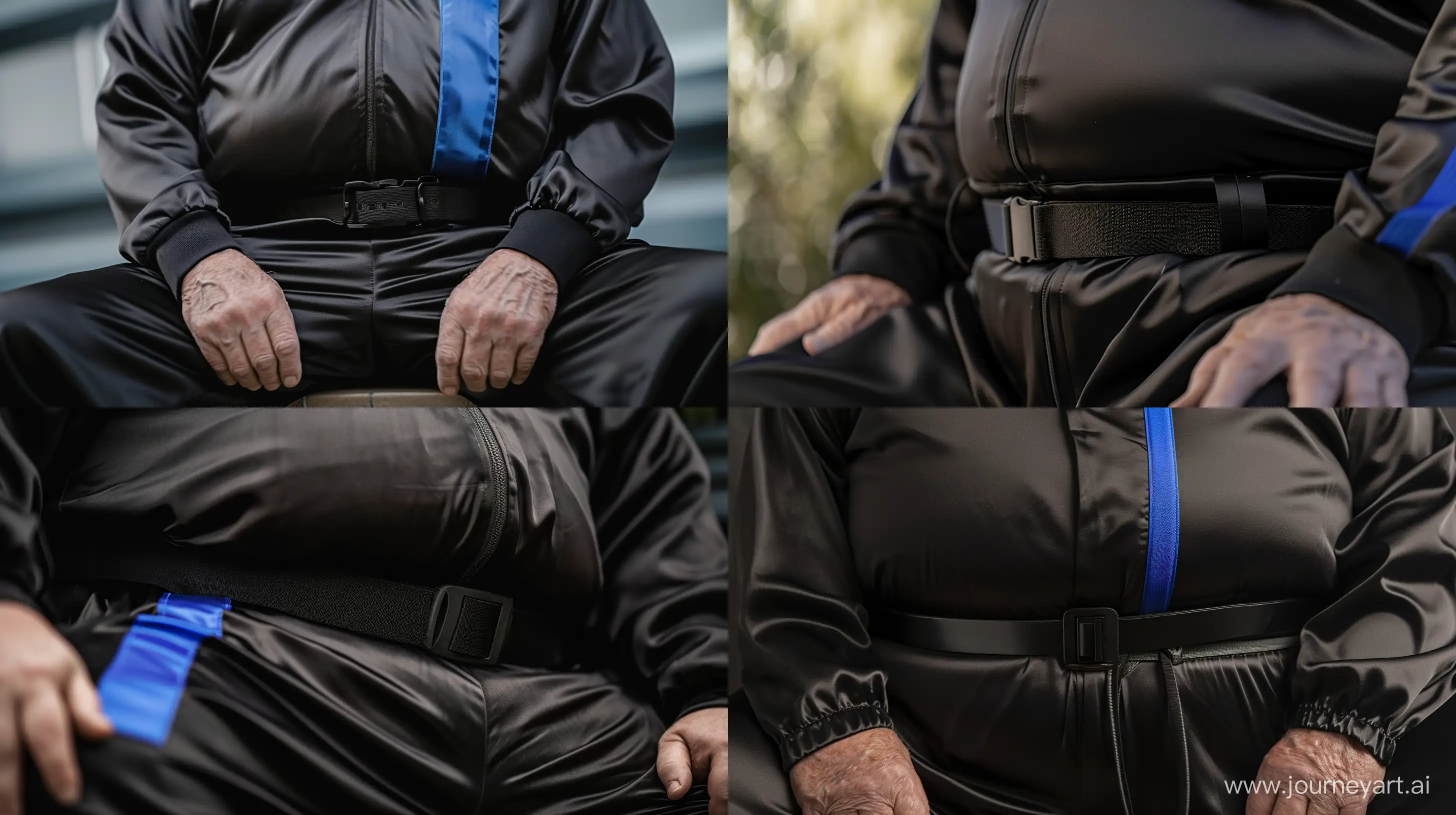 Chubby-70YearOld-Man-in-Stylish-Black-Tracksuit-Outdoors