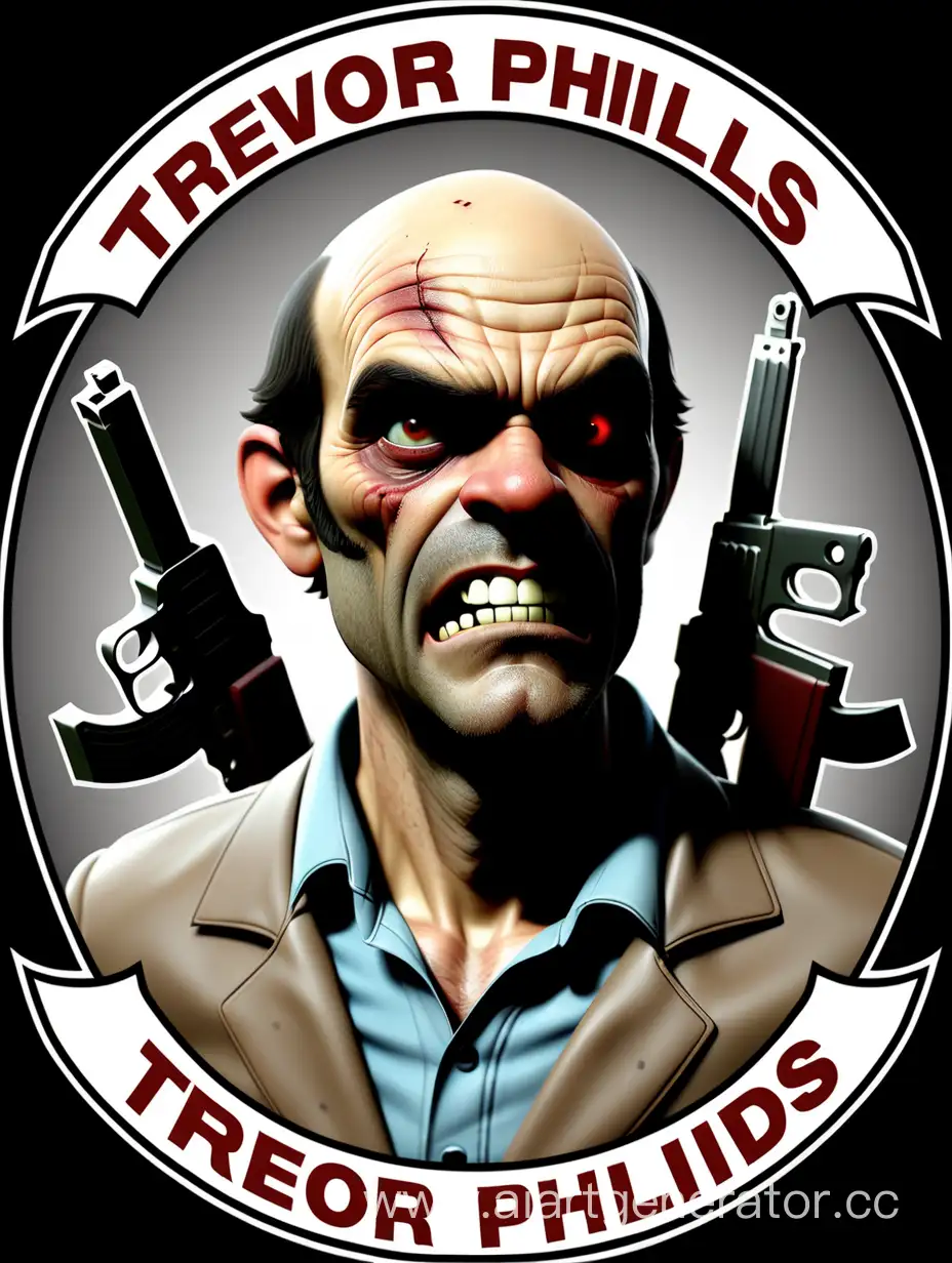 Логотип оружейного магазина "Тревор Филипс Энтерпрайзис" сокращённо ТФЭ 