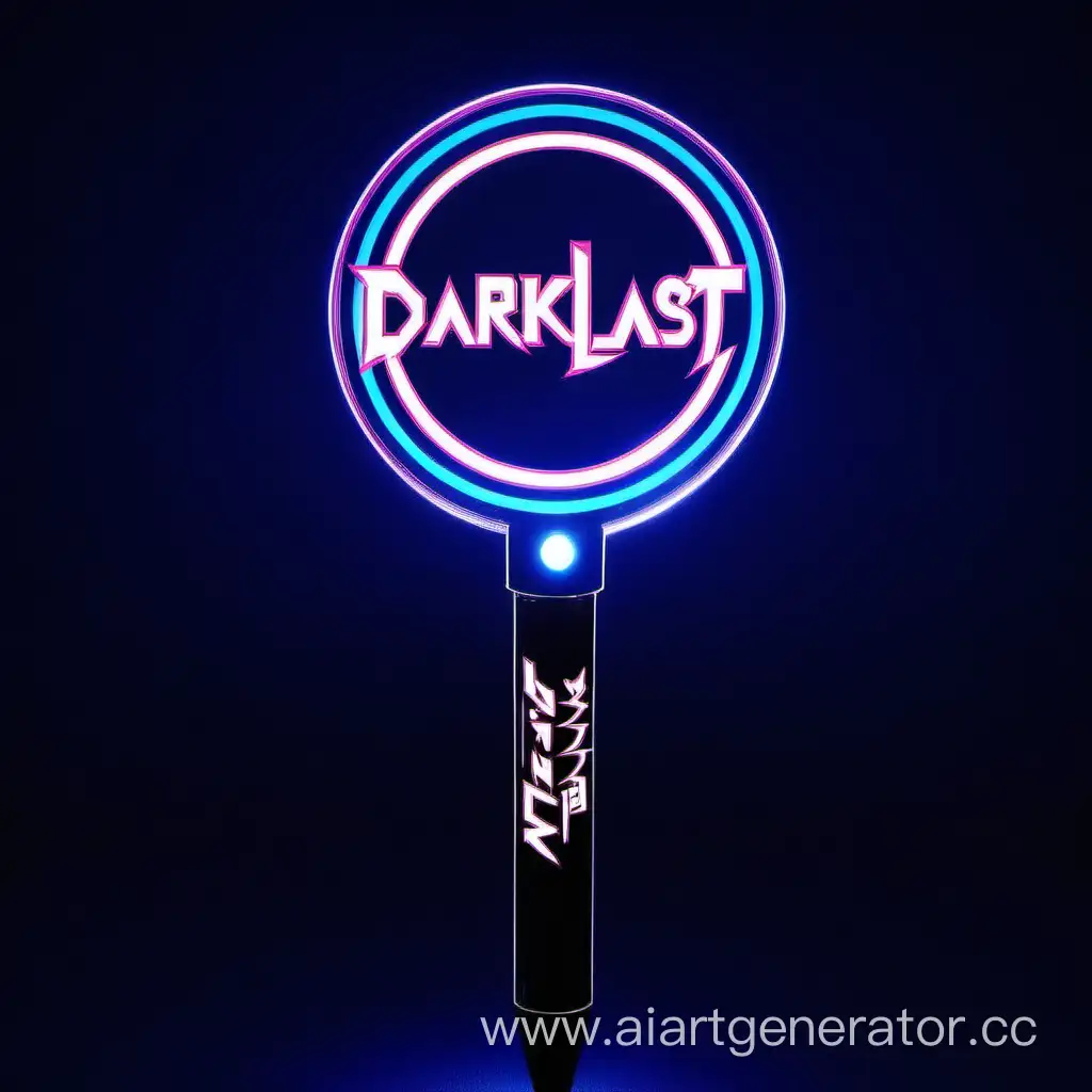 Лайтстик kpop группы DARKLAST круглая форма название группы внутри лайстика а на держателе эффект машины 