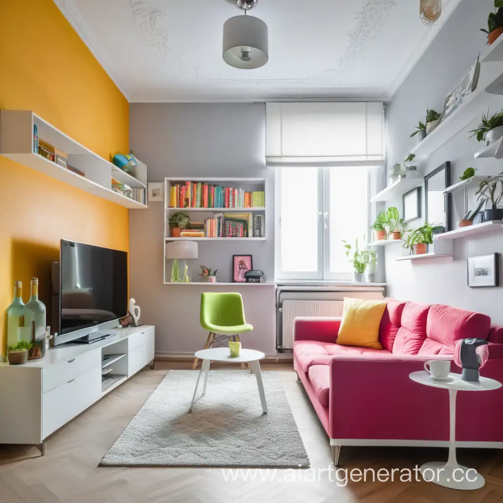 Bright-Toned-Apartment-Room-with-Cozy-Interior