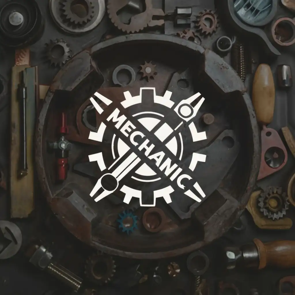 a logo design,with the text "Mechanic 22", main symbol:Wrench and gear nuts,complex,be used in Sports Fitness industry,clear background