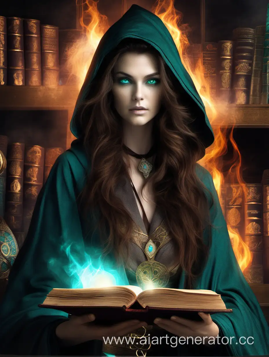 Enchanting-Sorcery-TurquoiseEyed-Enchantress-in-a-Mystical-Study