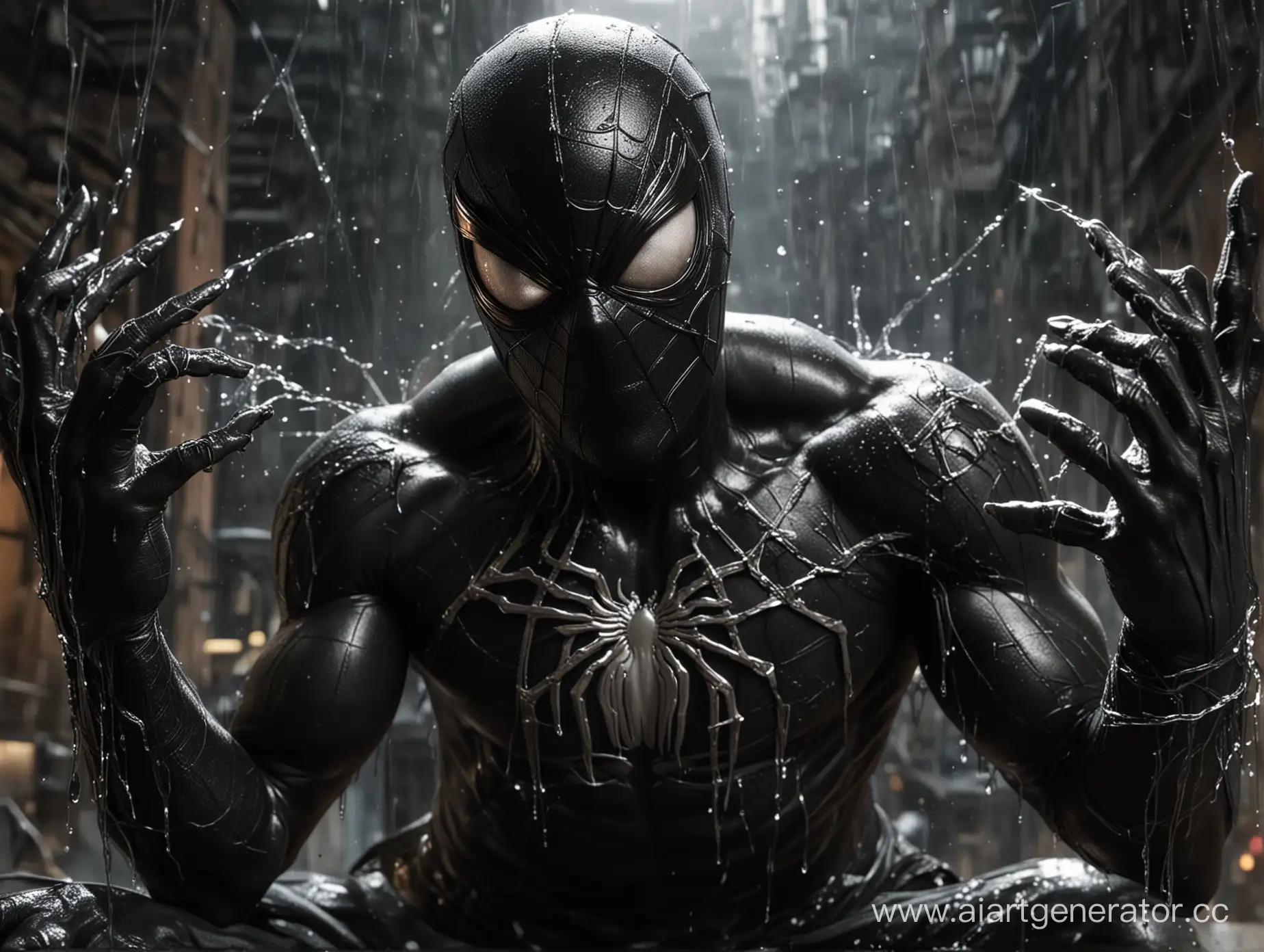 Malevolent-Black-SpiderMan-Overlord-Manipulating-Black-Liquid-Threads