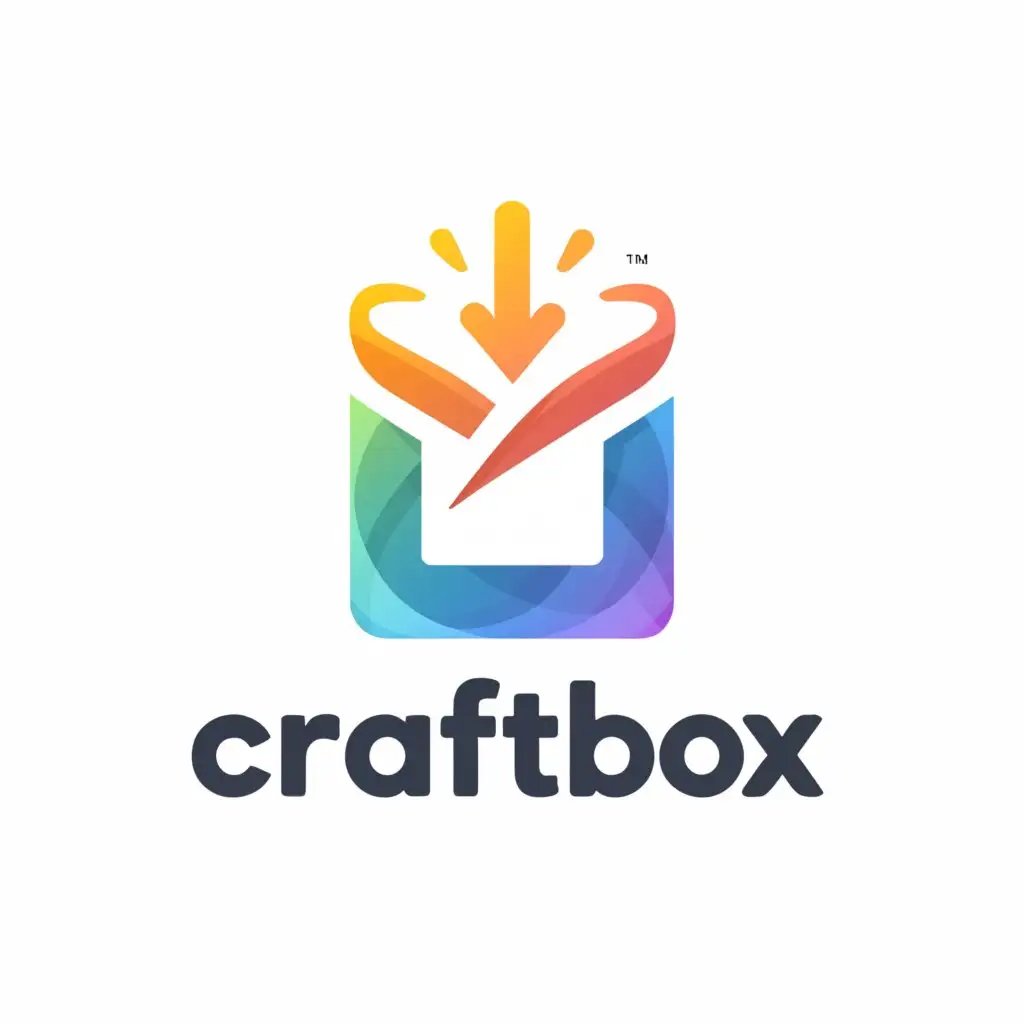 a logo design,with the text "CRAFTBOX", main symbol:"Design a visually captivating and strategically crafted app icon for CraftBox, a premier design platform aiming to revolutionize the creative market, positioning itself as the "Netflix" of creative tools and resources. CraftBox seeks an app icon that deeply resonates with its target audience, evoking emotions, fostering brand loyalty, and establishing a competitive advantage. The app icon should reflect the brand's innovative spirit, trustworthiness, and commitment to providing fast and reliable design solutions. Incorporate elements that symbolize creativity, craftsmanship, and efficiency, while ensuring clarity and legibility at small sizes. Utilize modern design principles and typography, aligning the app icon with CraftBox's brand identity and positioning as a leader in the design industry. Emphasize simplicity, elegance, and functionality, creating an app icon that is visually striking and instantly recognizable. The app icon should evoke a sense of excitement and inspiration, enticing users to engage with CraftBox's platform and explore its diverse range of design resources.",Moderate,be used in Entertainment industry,clear background