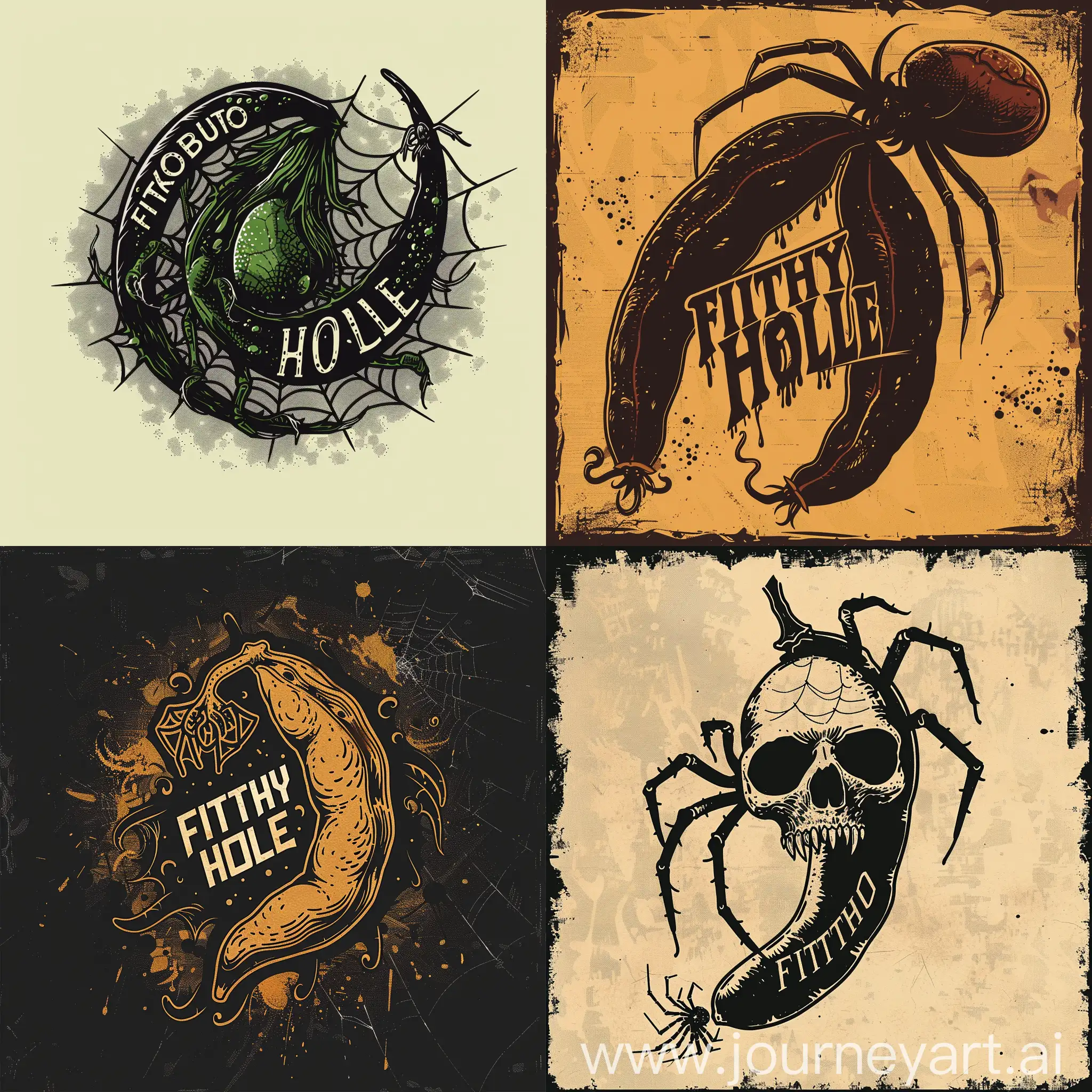 Punk-Band-Logo-Featuring-Filthy-Hole-Typo-and-Spider-Bean