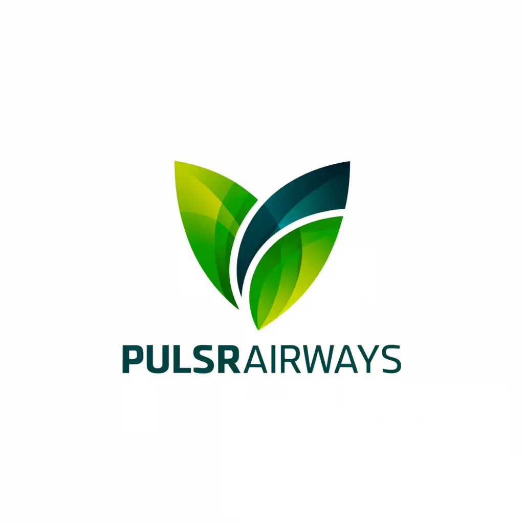 LOGO-Design-for-Pulsr-Airways-Leaf-Symbol-with-Travel-Industry-Theme-on-Clear-Background