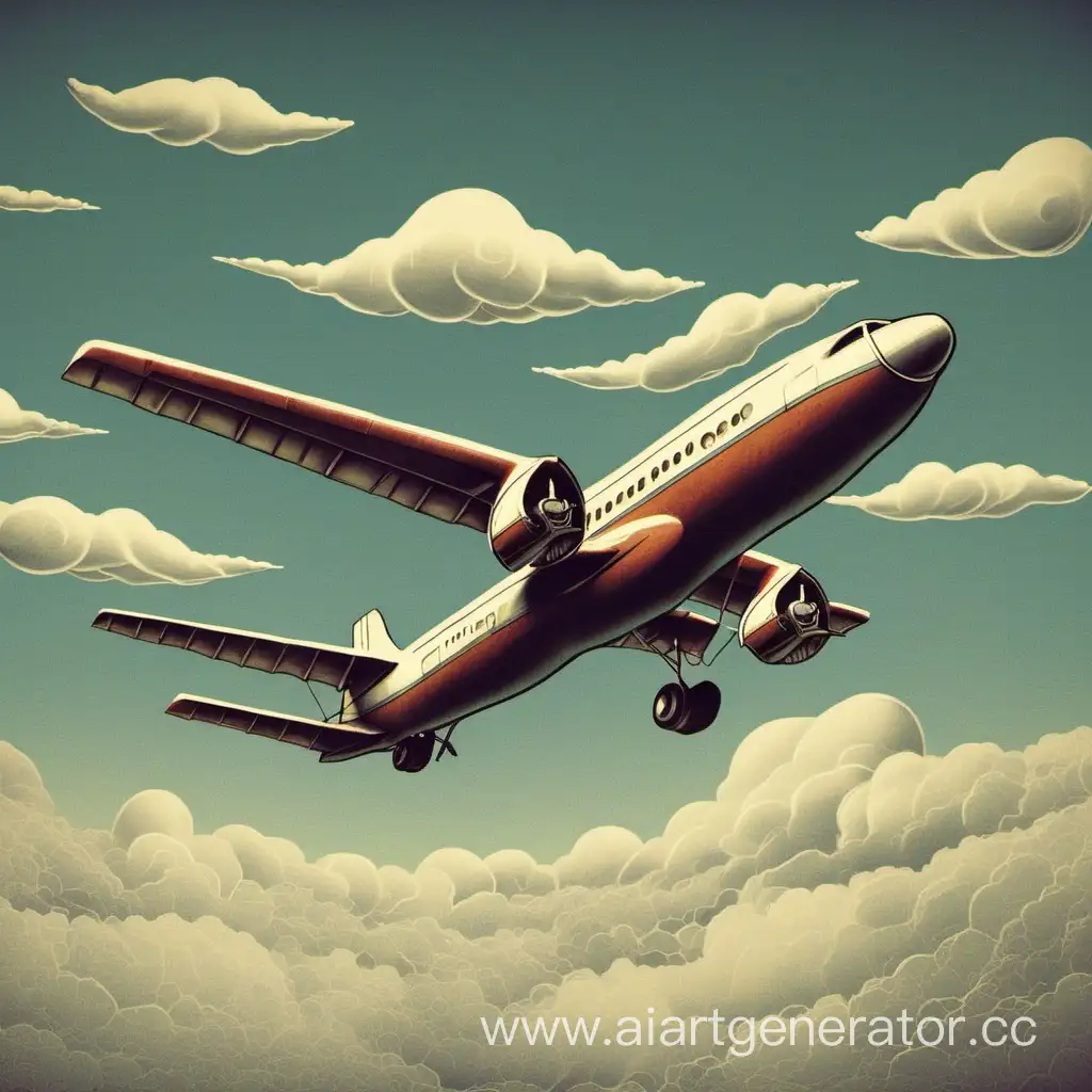Graceful-Vintage-Biplane-Soaring-Through-Azure-Skies