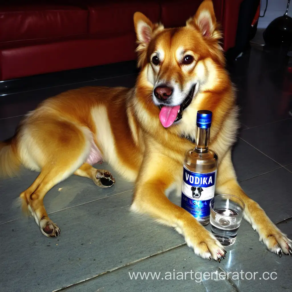 Playful-Dog-Enjoying-a-Vodkathemed-Adventure