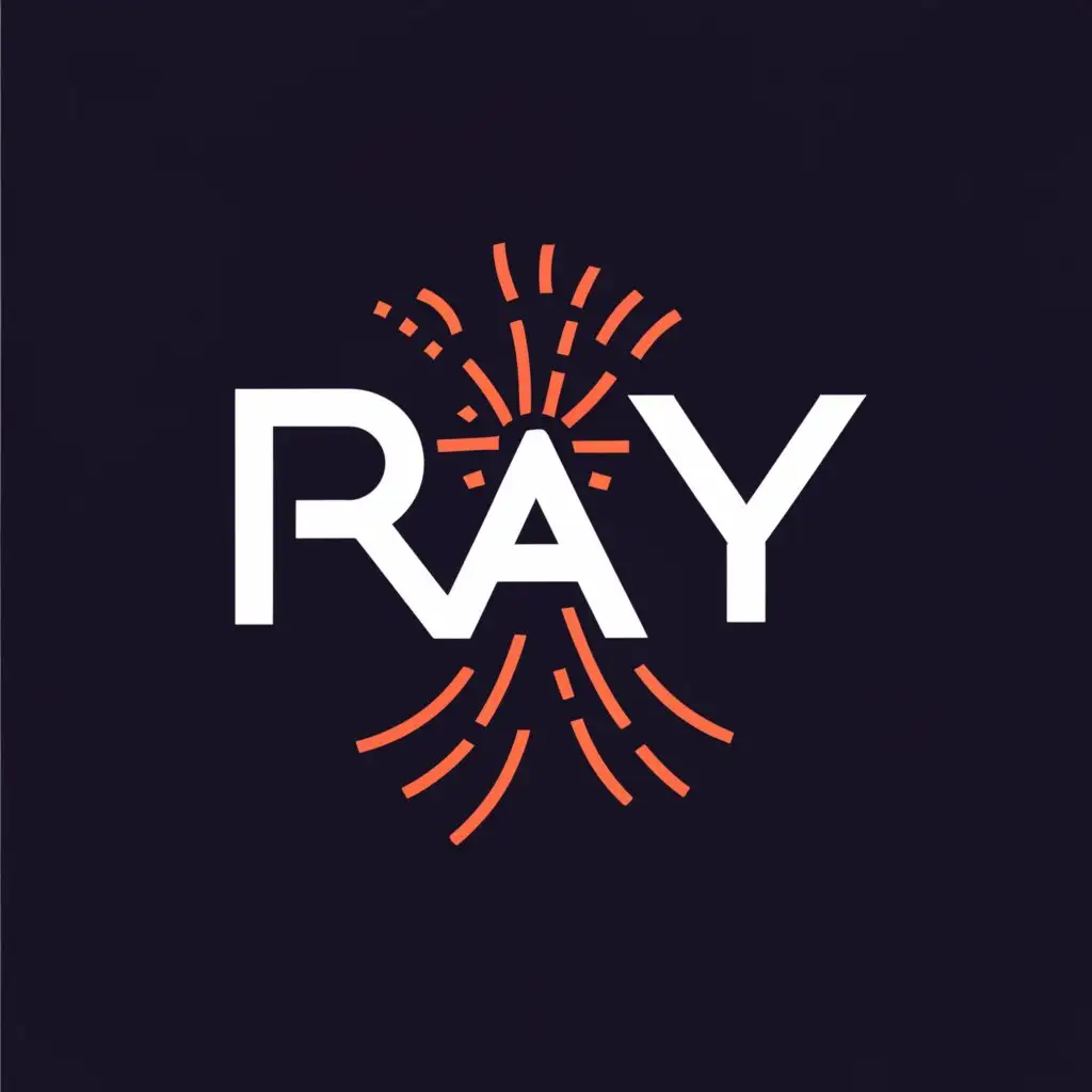 a logo design,with the text "RAY", main symbol:fire cracker,Minimalistic,be used in Entertainment industry,clear background