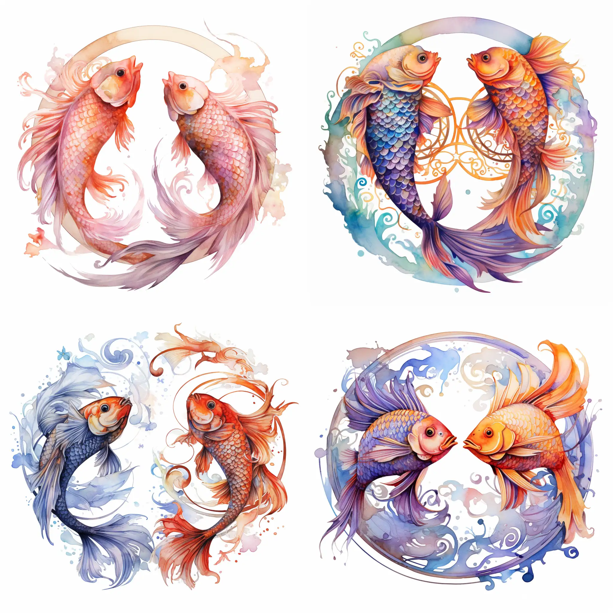 Astrological-Harmony-Pisces-Zodiac-Pair-in-Stunning-Watercolor