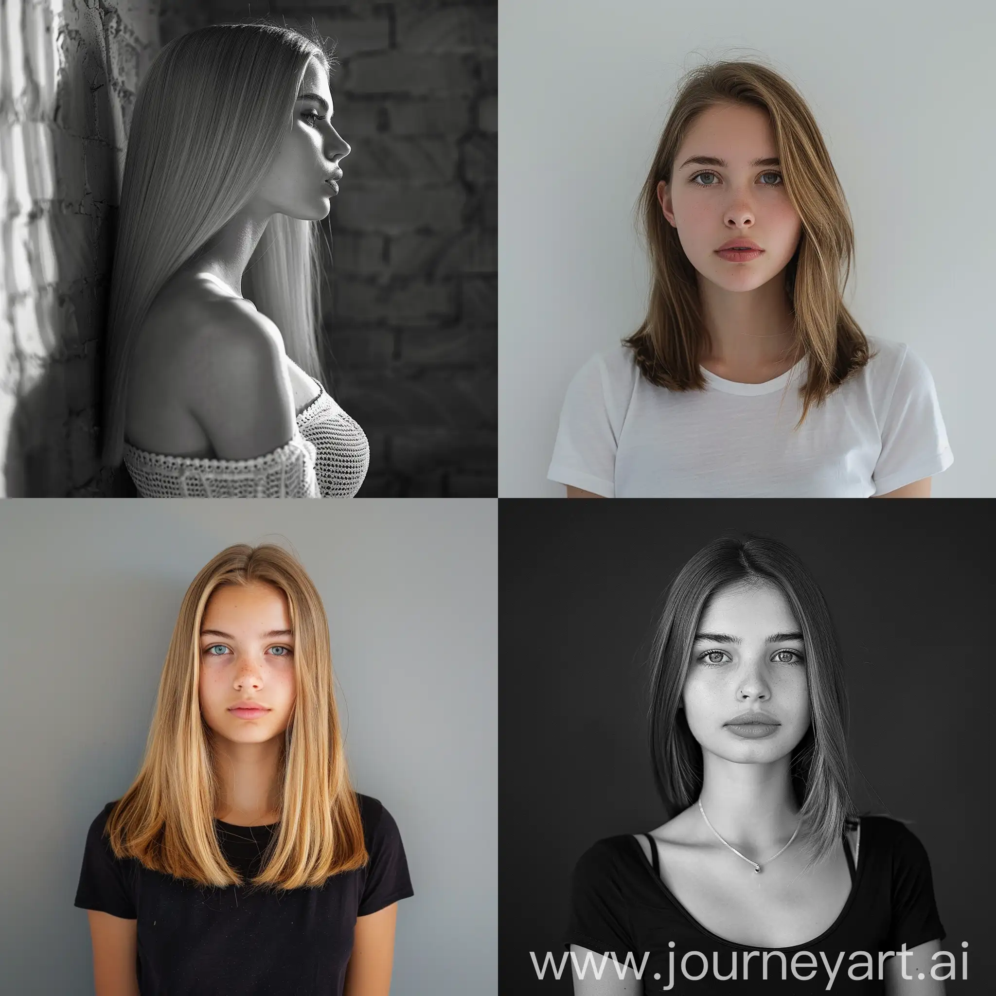 Portrait-of-a-Girl-with-Straight-Hair-Standing-Gracefully