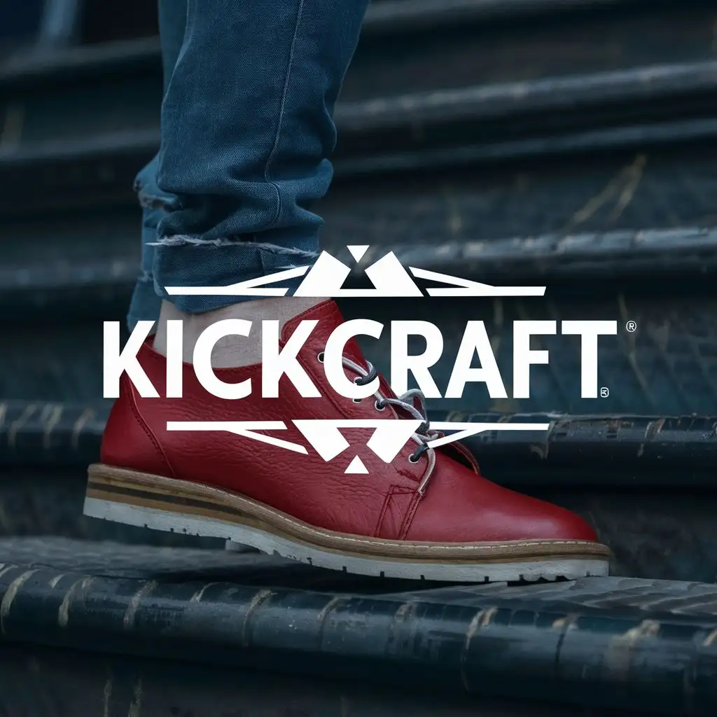 logo, Shoes, with the text "KickCraft", typography, be used in Retail industry
