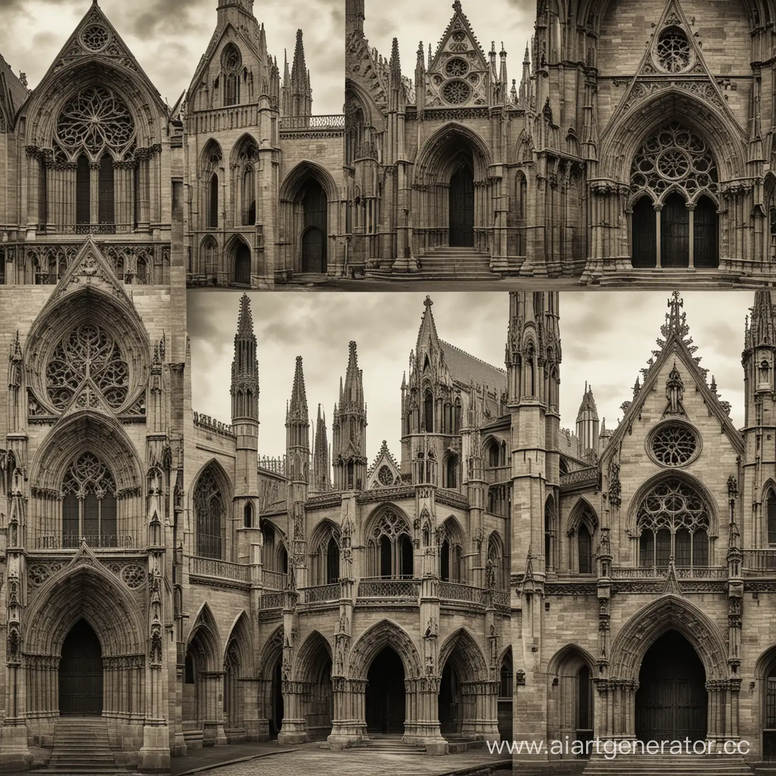 Gothic-Architecture-Collage-Majestic-Cathedrals-and-Intricate-Detailing
