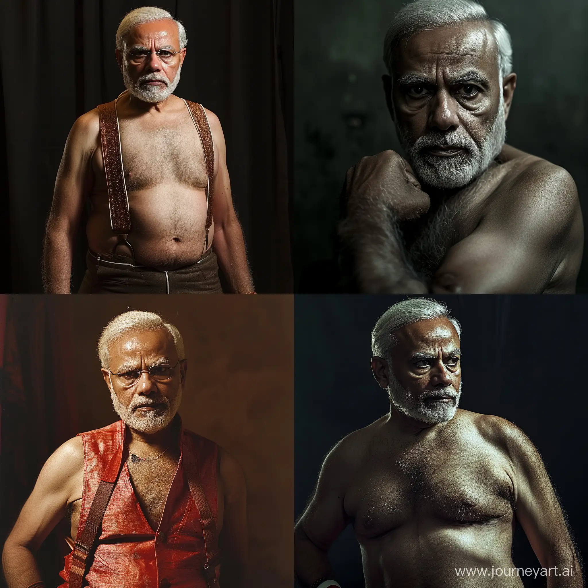 Indian prime minister Narendra Modi as a wrestler --v 6 --ar 1:1 --no 3959
