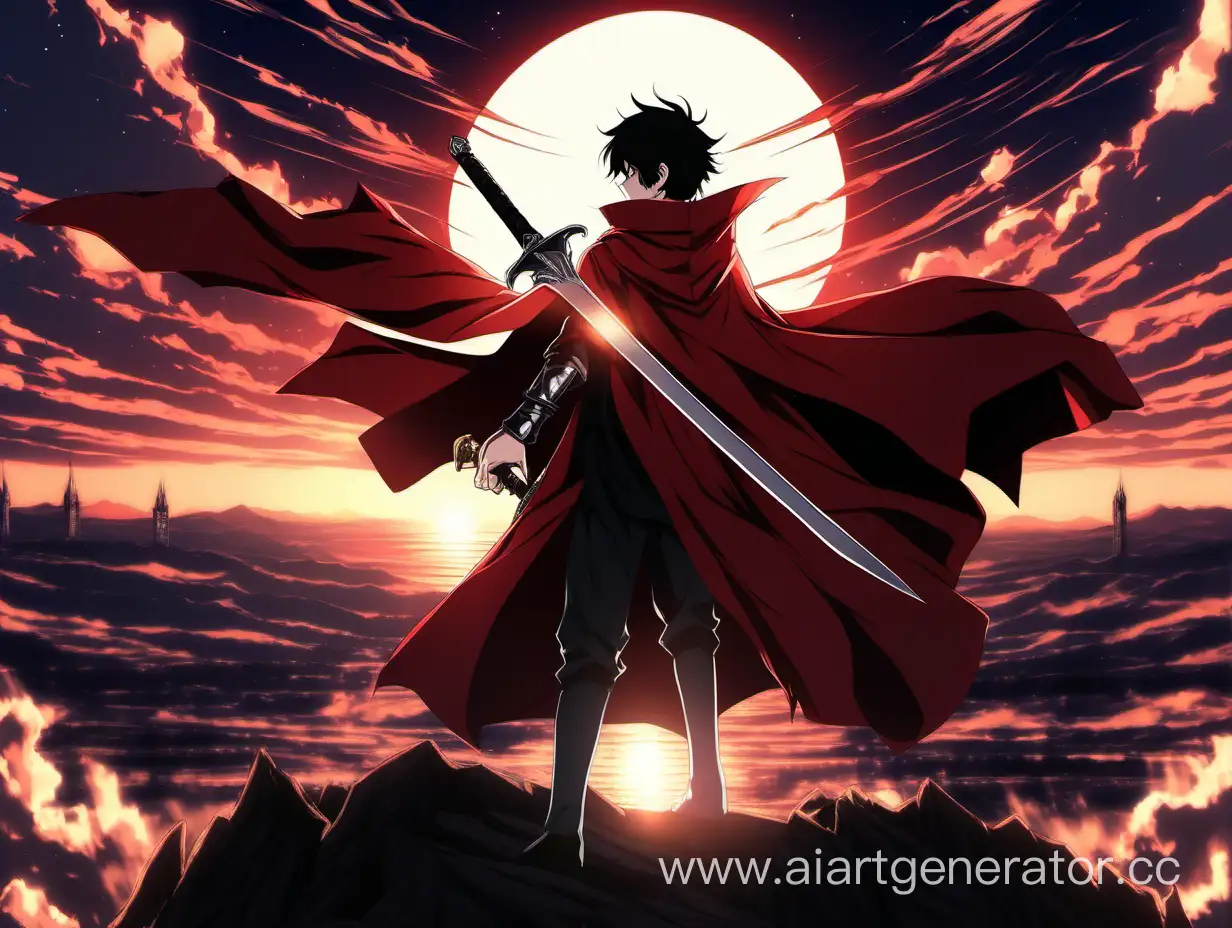 Epic-Anime-Battle-Immortal-HalfDemon-Duel-at-Sunset-4K-Wallpaper