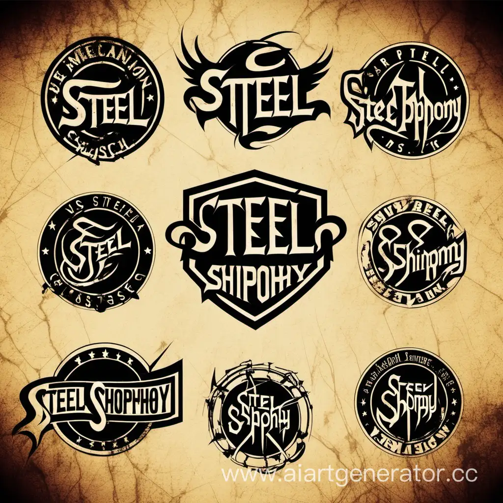 Diverse-Logos-for-Steel-Symphony-American-Classic-Rock-Band-Branding