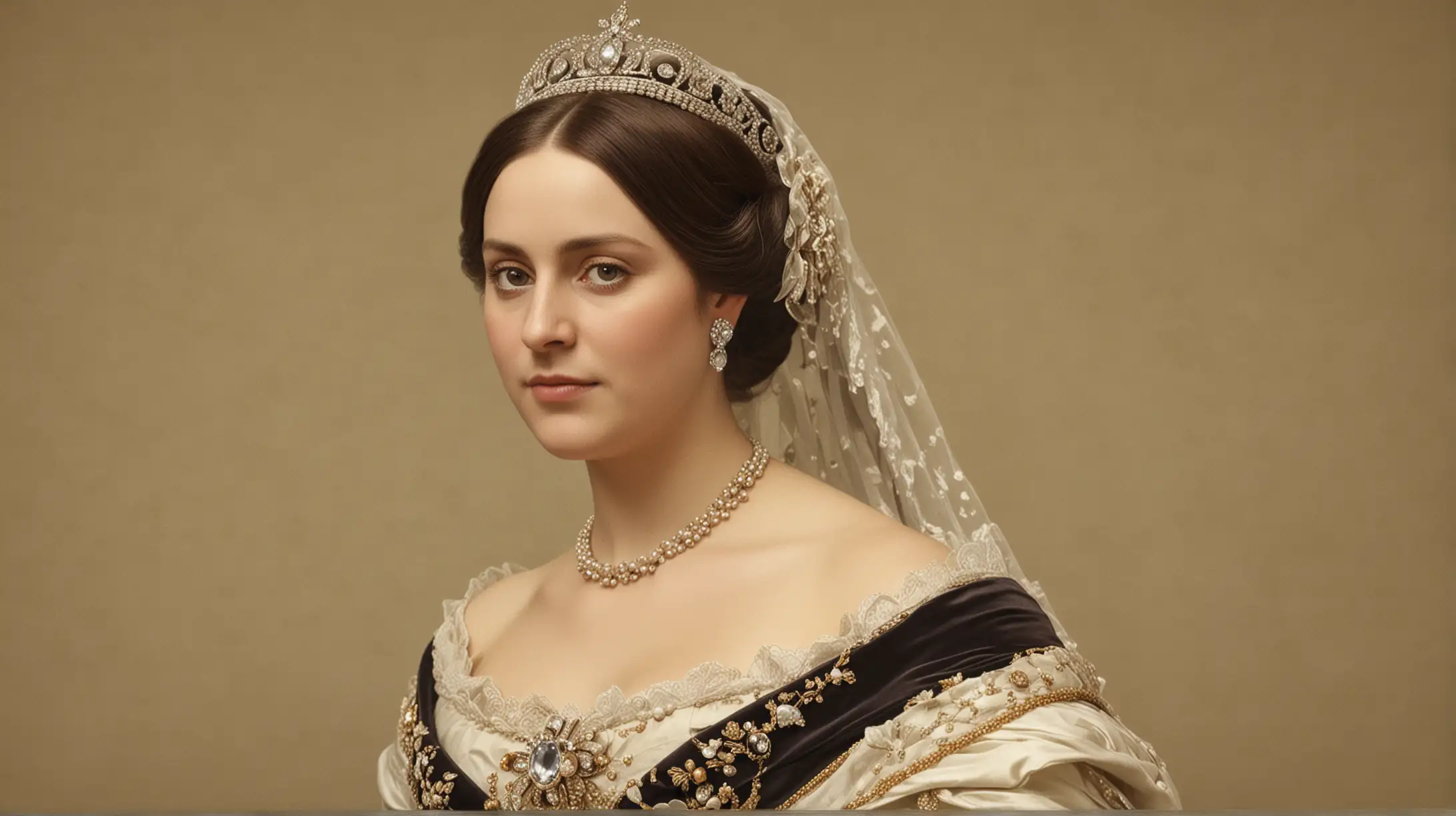 Portrait of Queen Victoria Born Alexandrina Victoria in 1819