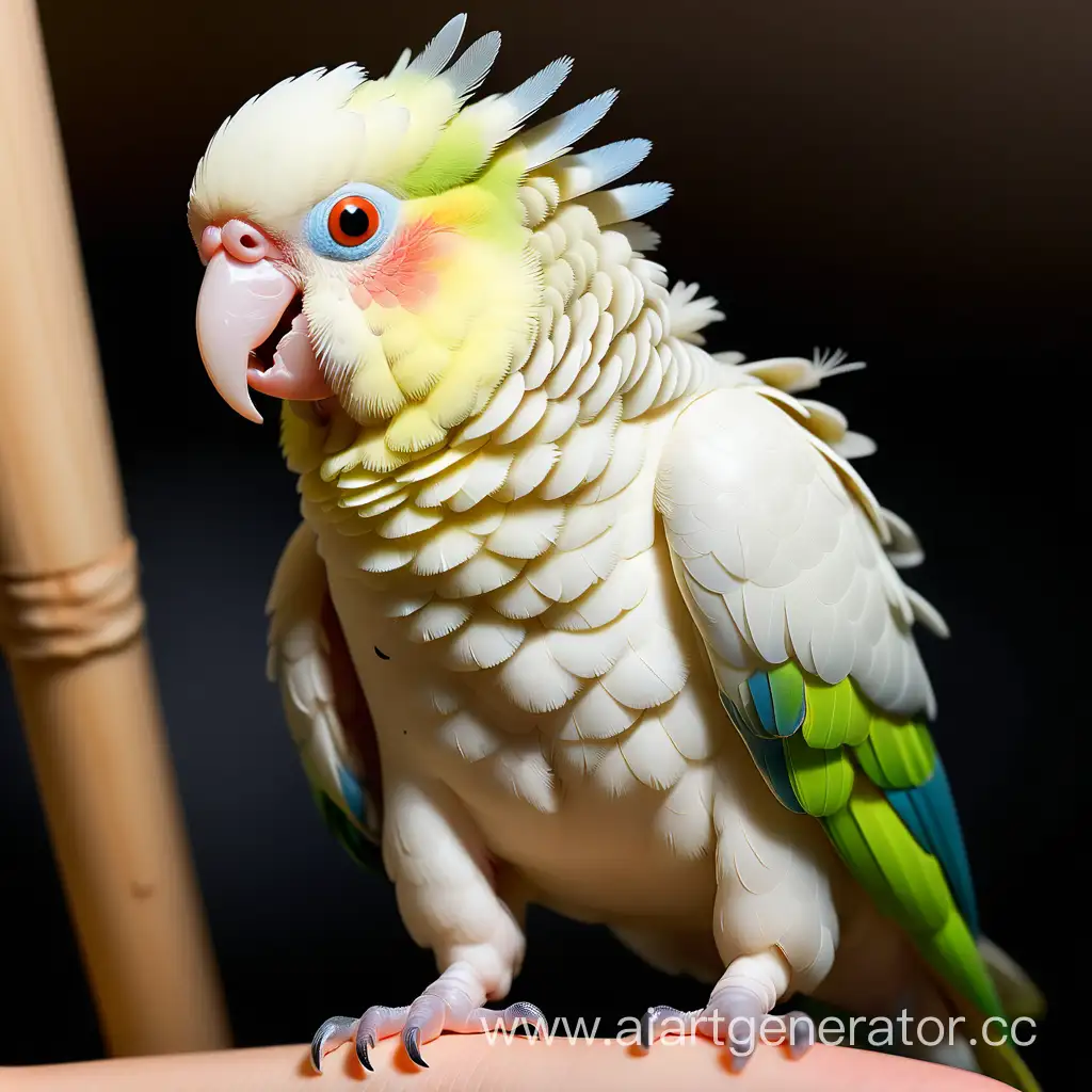 Colorful-Parakeet-Nymph-Corella-in-Lush-Jungle-Habitat