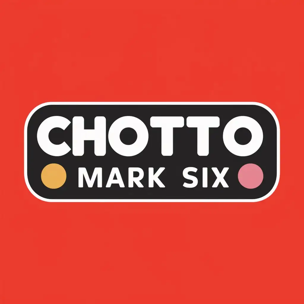 LOGO-Design-For-Chotto-Mark-Six-Playful-3D-Cartoon-Style-with-Typography-on-Solid-Background
