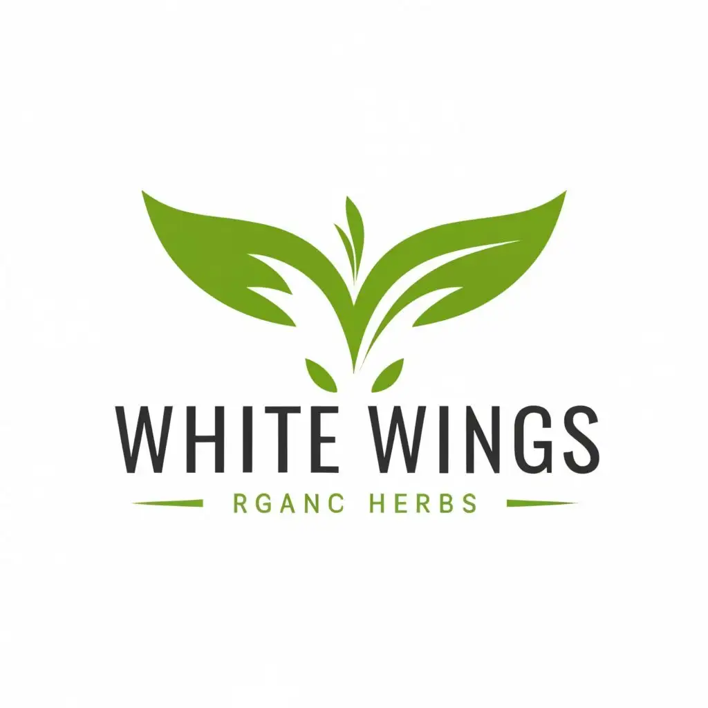 logo, Logo, organic Herbs, For export, with the text "White Wings", typography