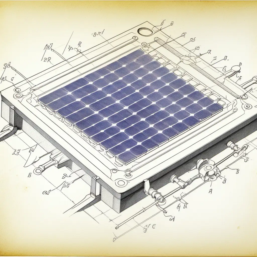 Patent Sketch of Advanced Photovoltaic Cell Design