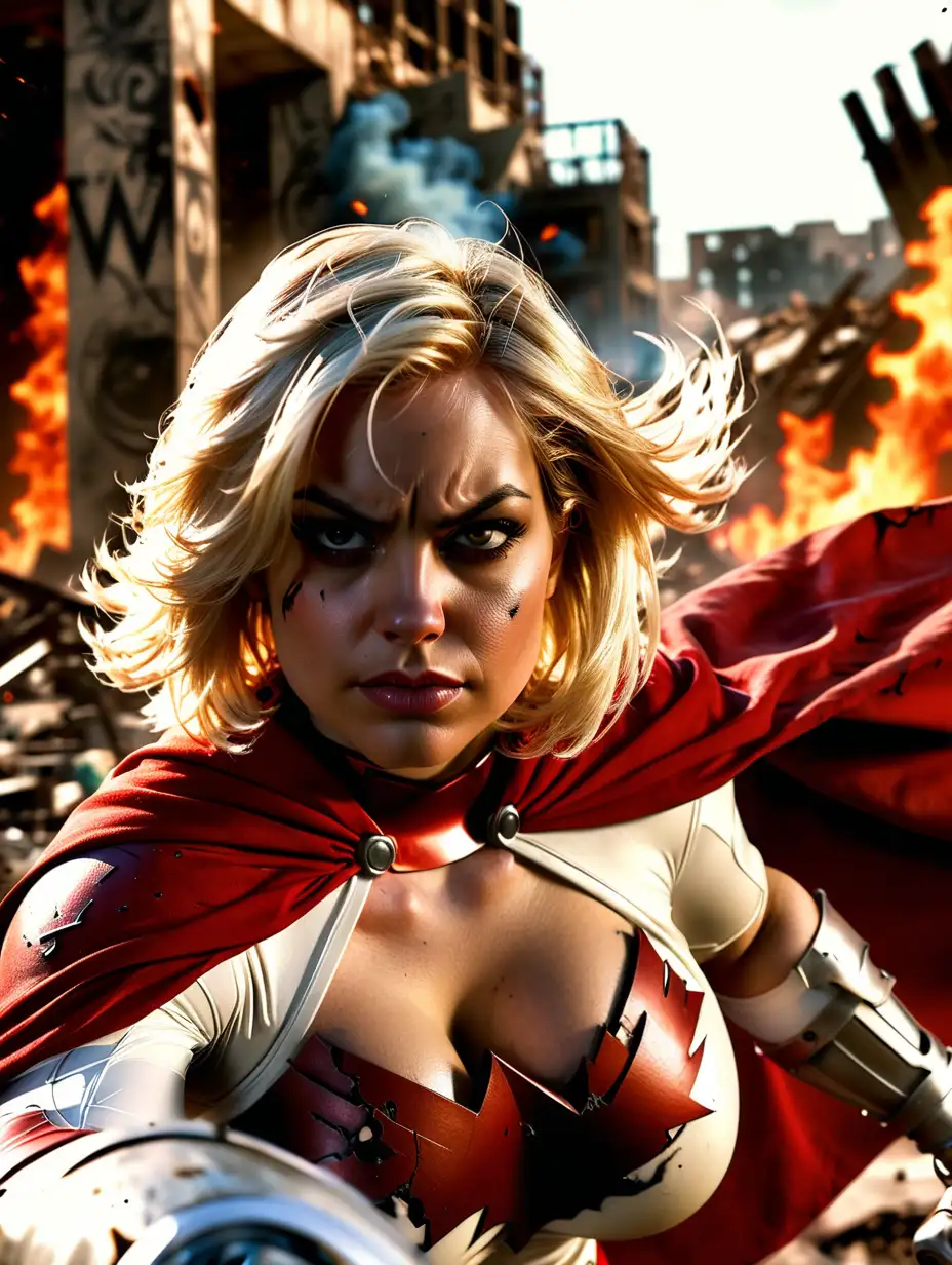 Powerful DC Powergirl Stands Defiant in PostApocalyptic Wasteland