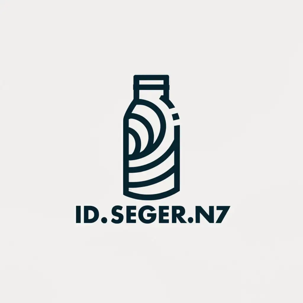 a logo design,with the text "id.seger.ni", main symbol:shake bottle,Moderate,clear background