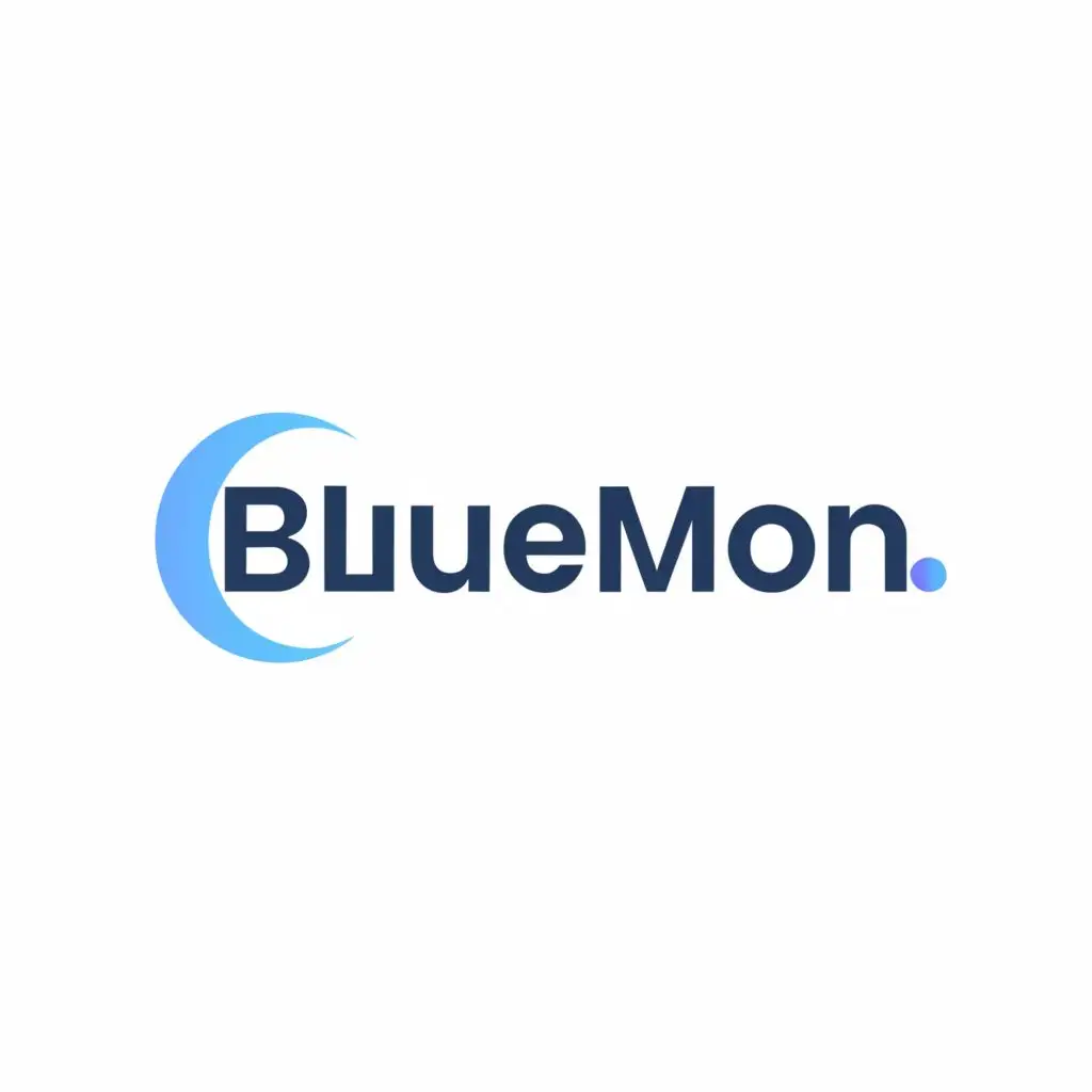 logo, BlueMoon, with the text "BlueMoon", typography, be used in Legal industry
