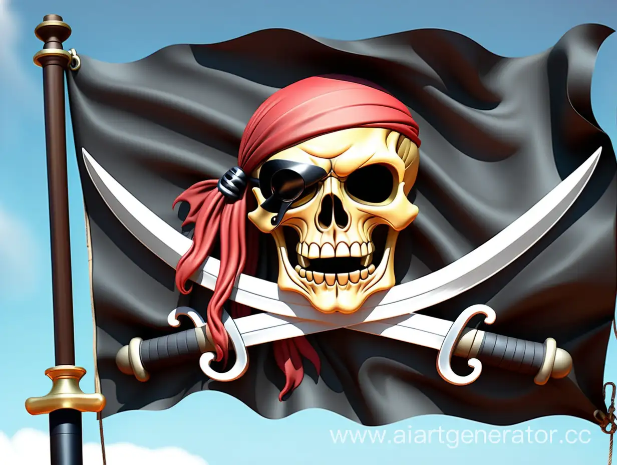 пиратский флаг с мечами