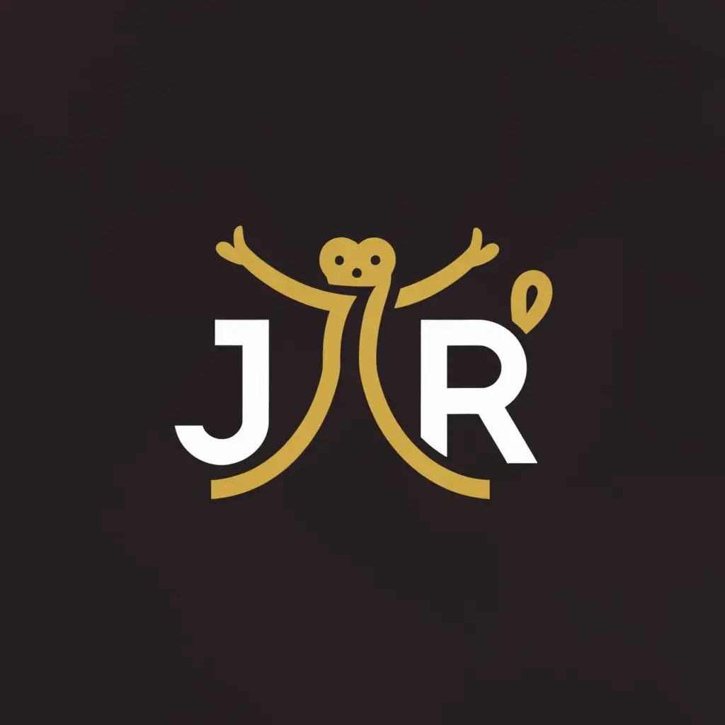 a logo design,with the text "JR", main symbol:Pogo monkey,Moderate,be used in Technology industry,clear background