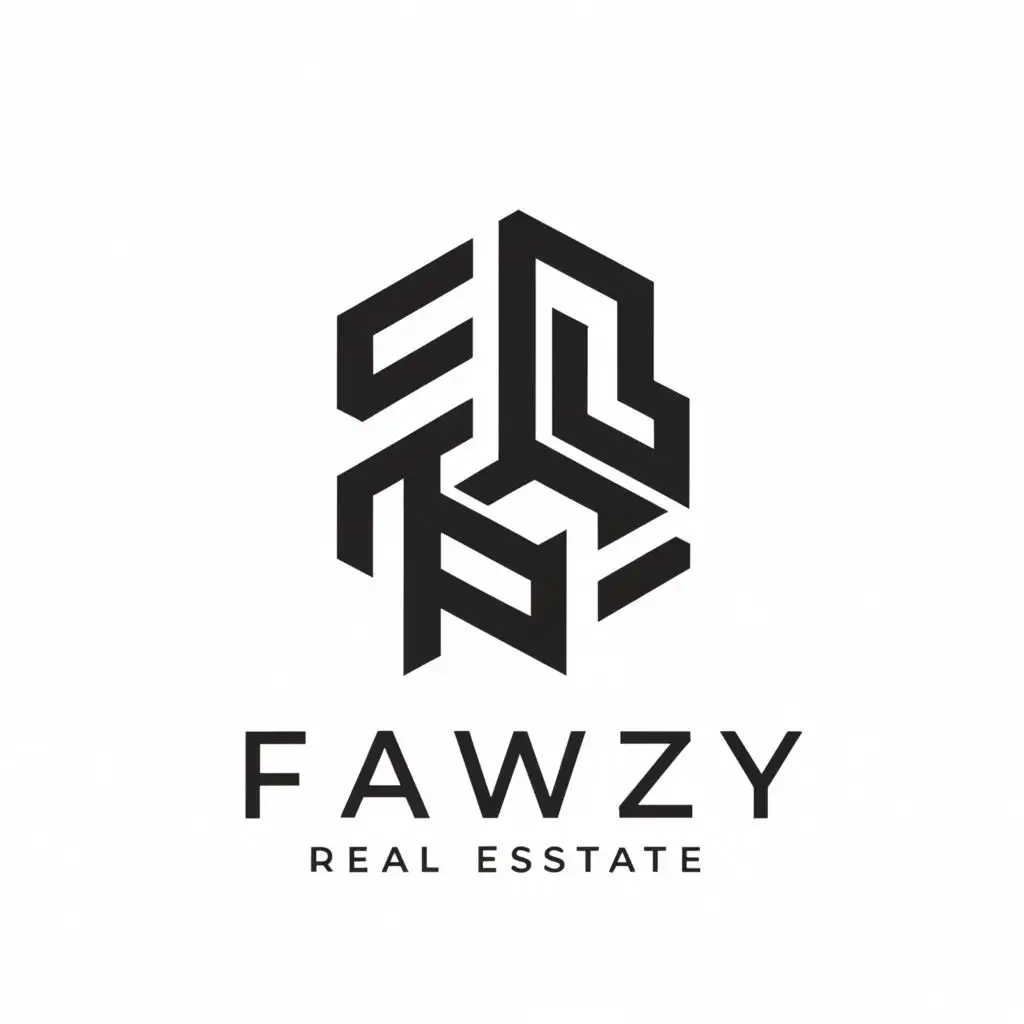 a logo design,with the text "Fawzy", main symbol:Architecture ,complex,be used in Real Estate industry,clear background