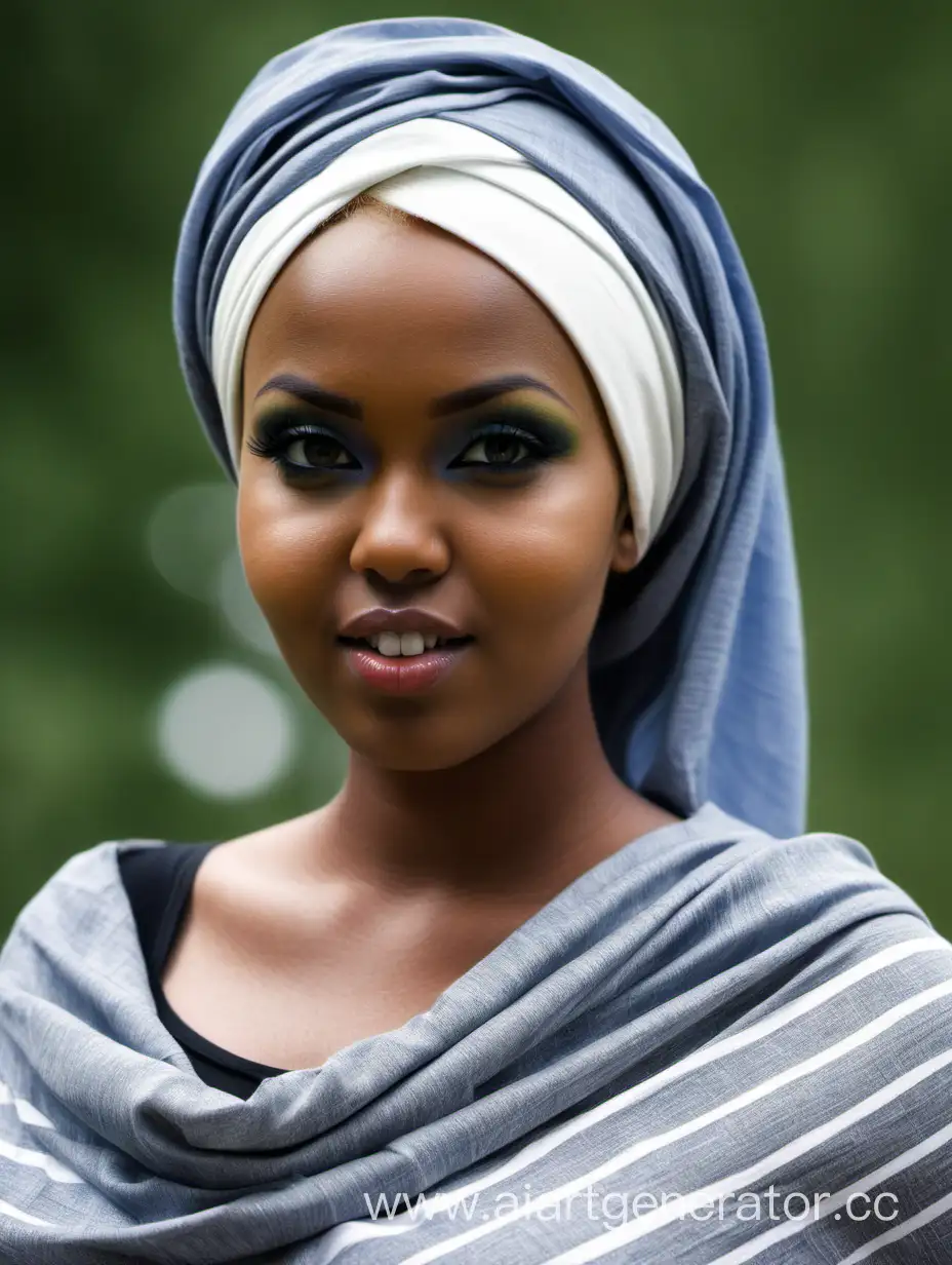 Elegantly-Curvy-FinnishSomali-Woman-Embracing-Cultural-Fusion