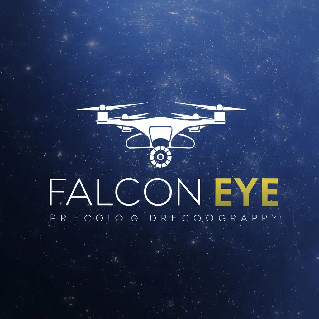 logo, DRONE and FALCON, with the text "FALCON EYE", Droneography