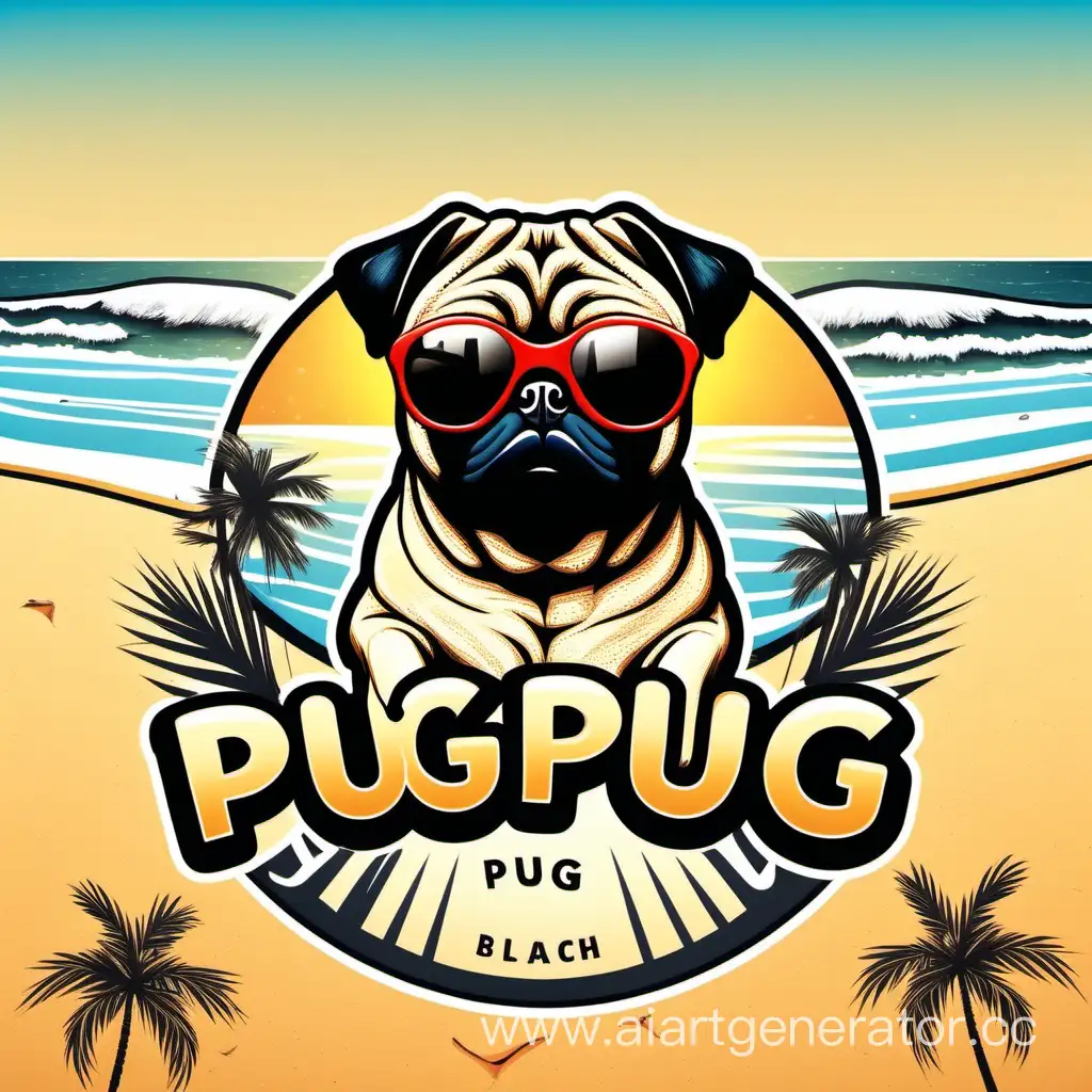 BeachThemed-Pug-Logo-with-Sunglasses