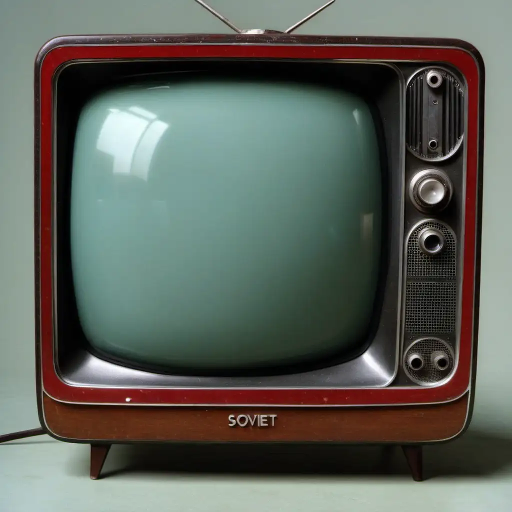 Vintage Soviet Television Set on Display in Nostalgic Setting