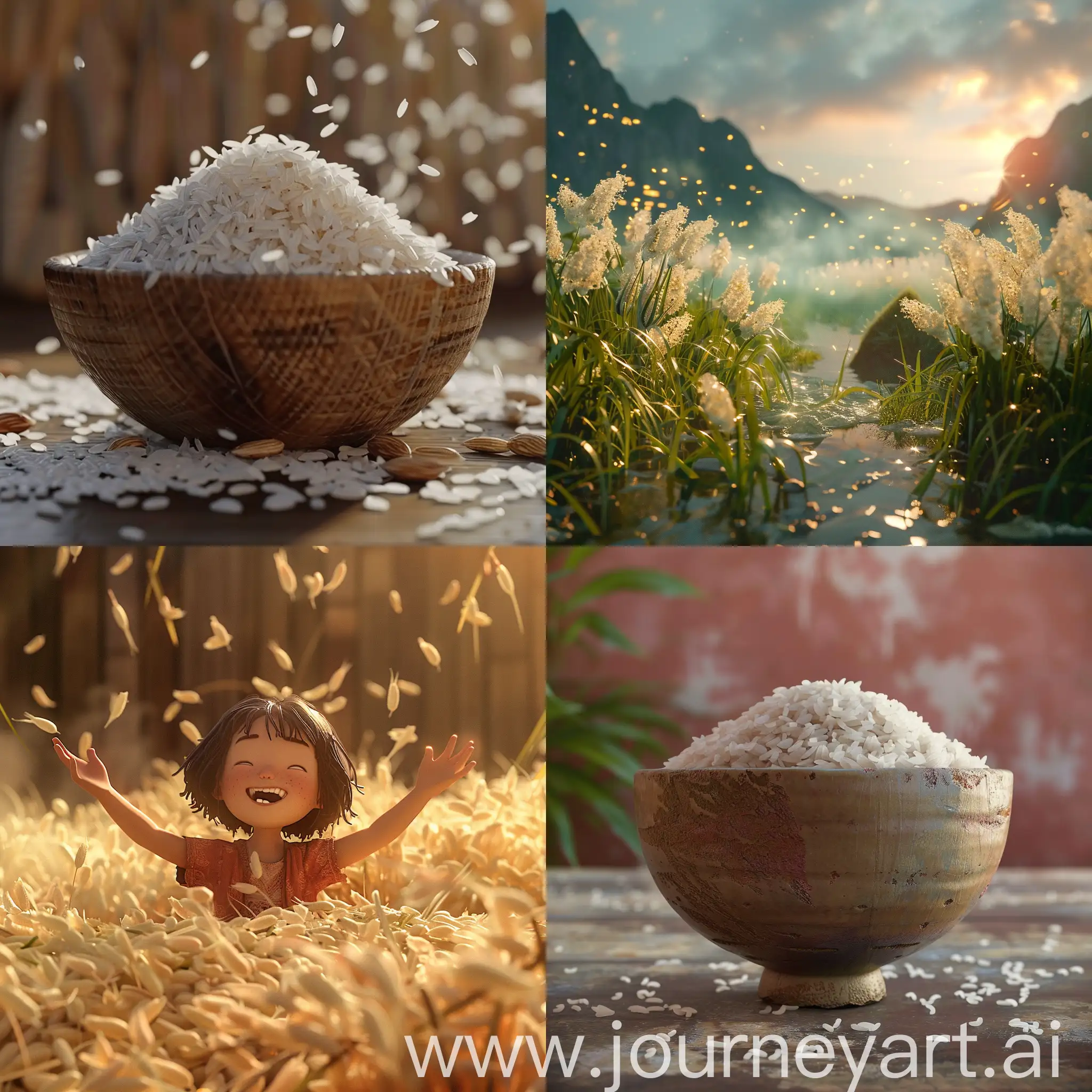 A huge grain of rice :: 3D animation 