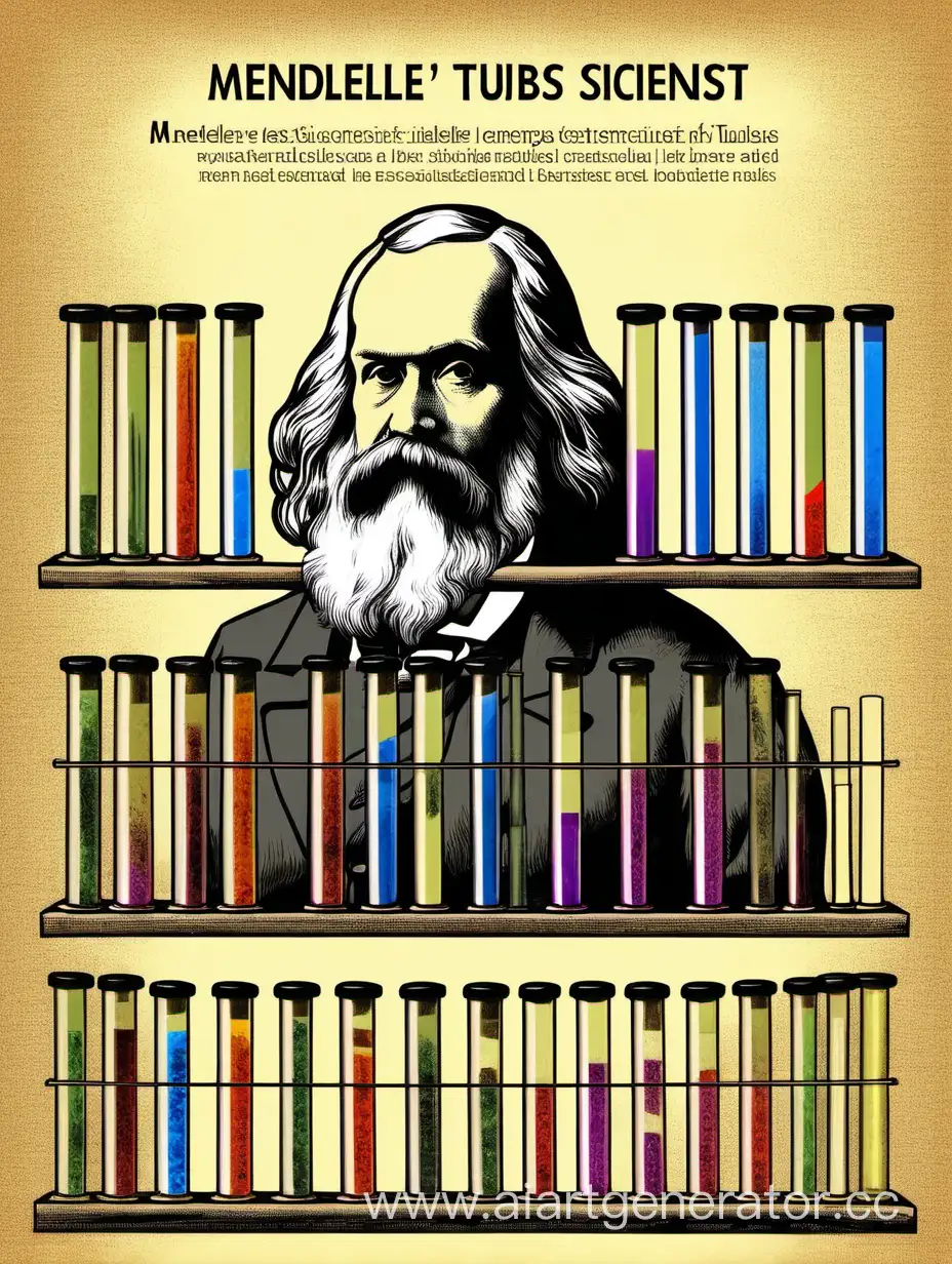 Scientist-Mendeleev-with-Books-and-Test-Tubes-in-Laboratory