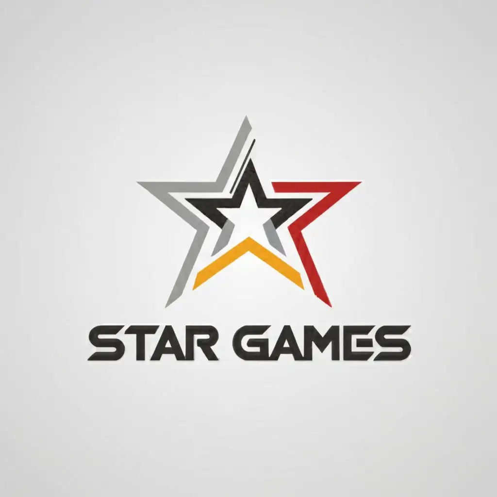 a logo design,with the text "Star Games", main symbol:Games,Moderate,clear background