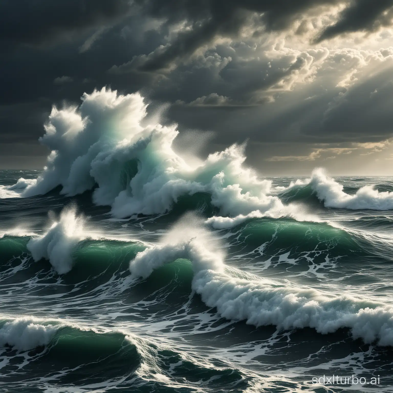 Ocean-Waves-Crashing-in-the-Deep-Sea