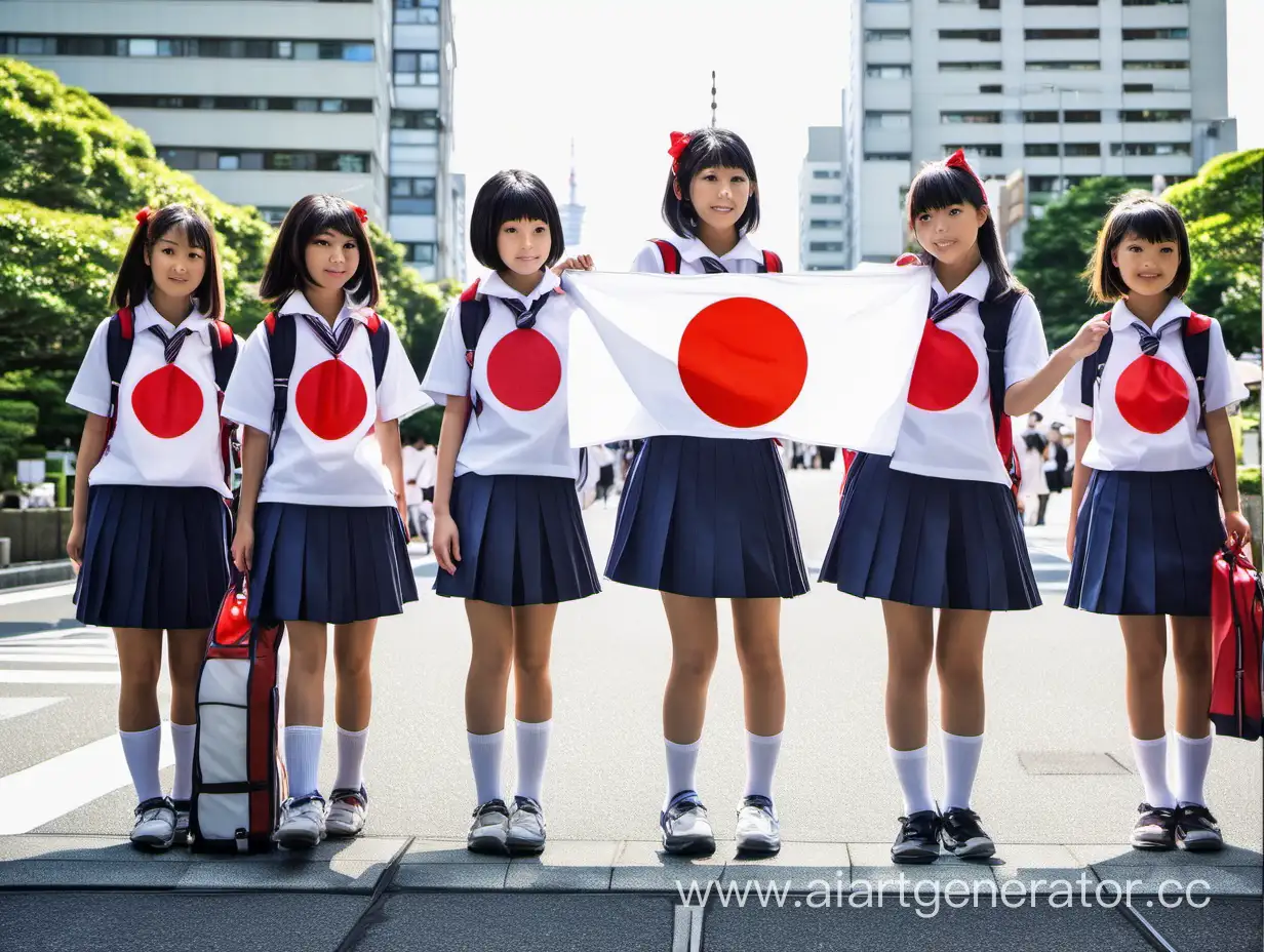 Japanese-Schoolgirls-Exploring-Tokyo-with-Pokemon-and-National-Pride