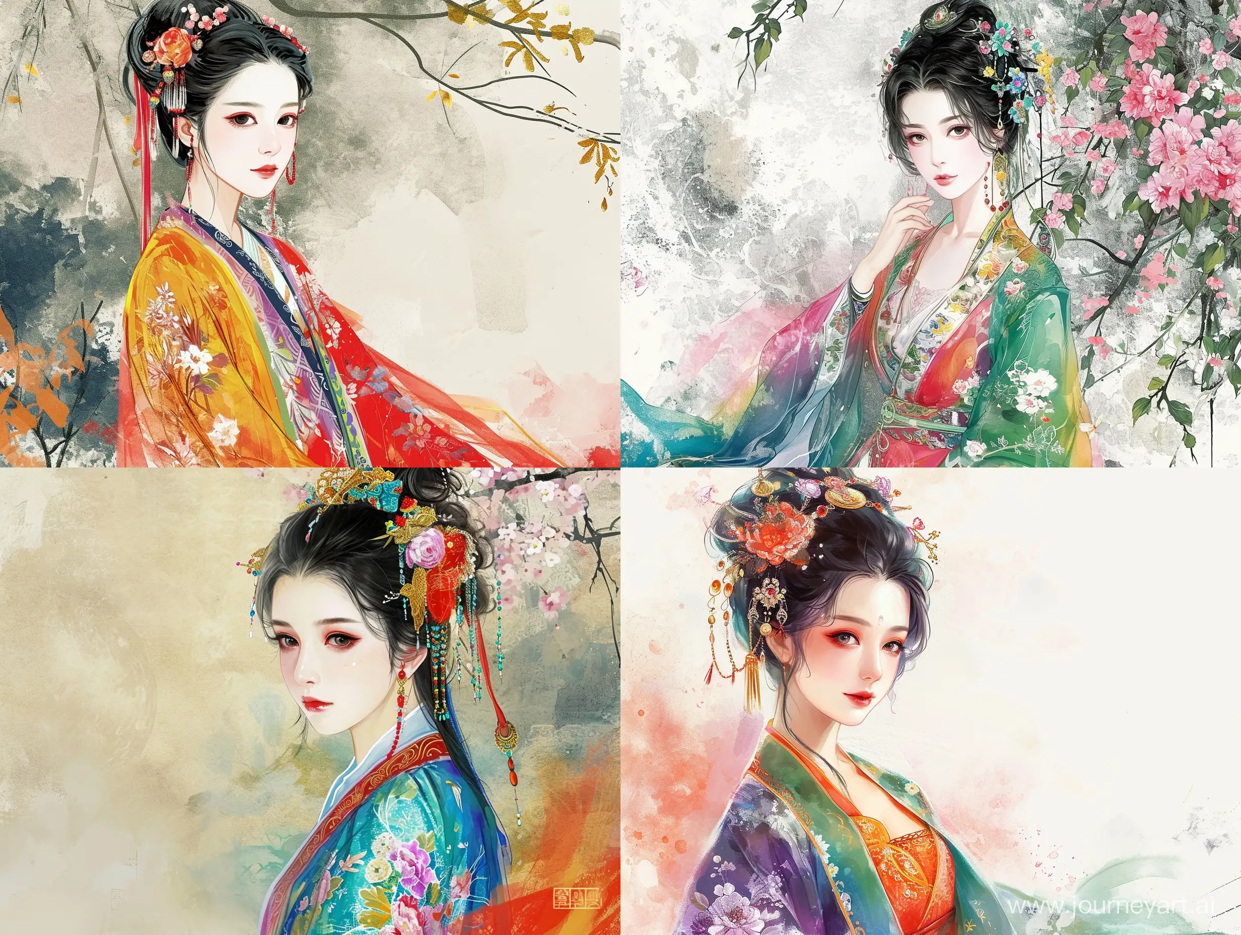 Serene-Beauty-in-Colorful-Chinese-Style-Ancient-Eastern-Aesthetics