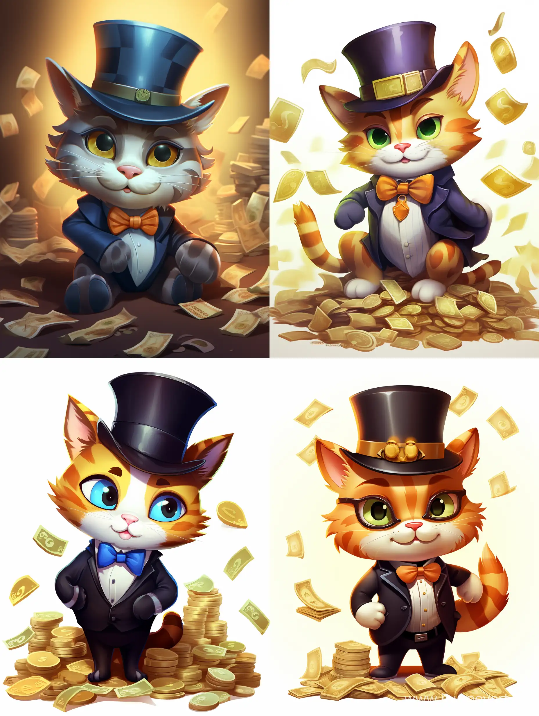 Adorable-Cat-in-Business-Attire-Tossing-Money-and-Coins