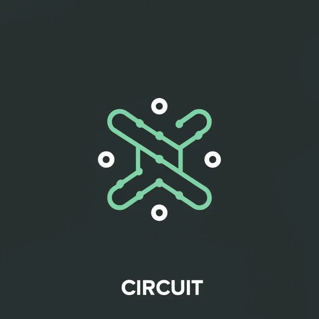 a logo design,with the text 'Circuit', main symbol:Abstract shape,Minimalistic,clear background