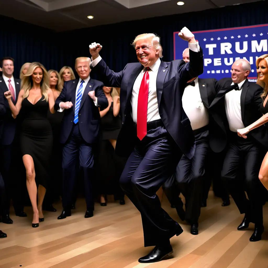 Donald Trump Dancing Energetic Moves by the Former President